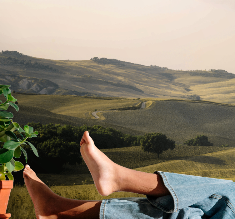 Fototapeta krajobraz wzgórza z falami - TenStickers