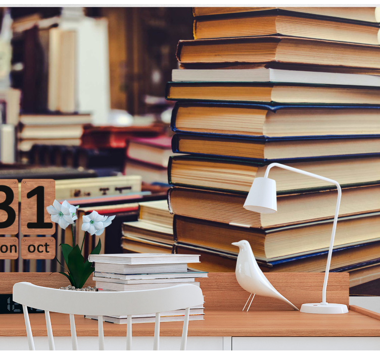 Fototapeta krajobraz zbiór literatury w stosie - TenStickers