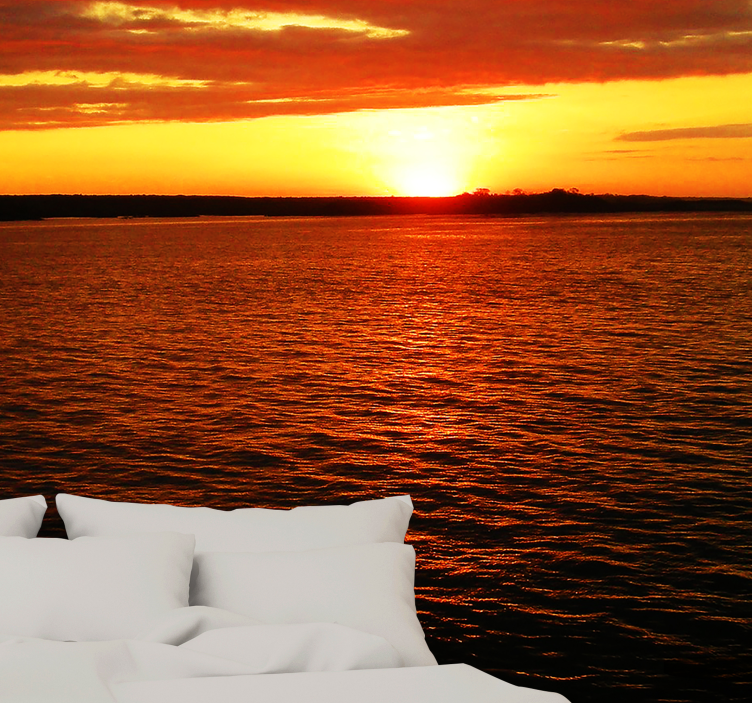 Fototapeta krajobraz zmierzch nad oceanem - TenStickers