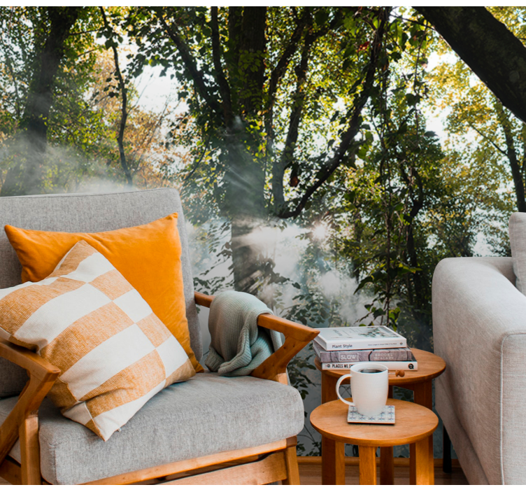 Fototapeta las spokojna atmosfera lasu - TenStickers