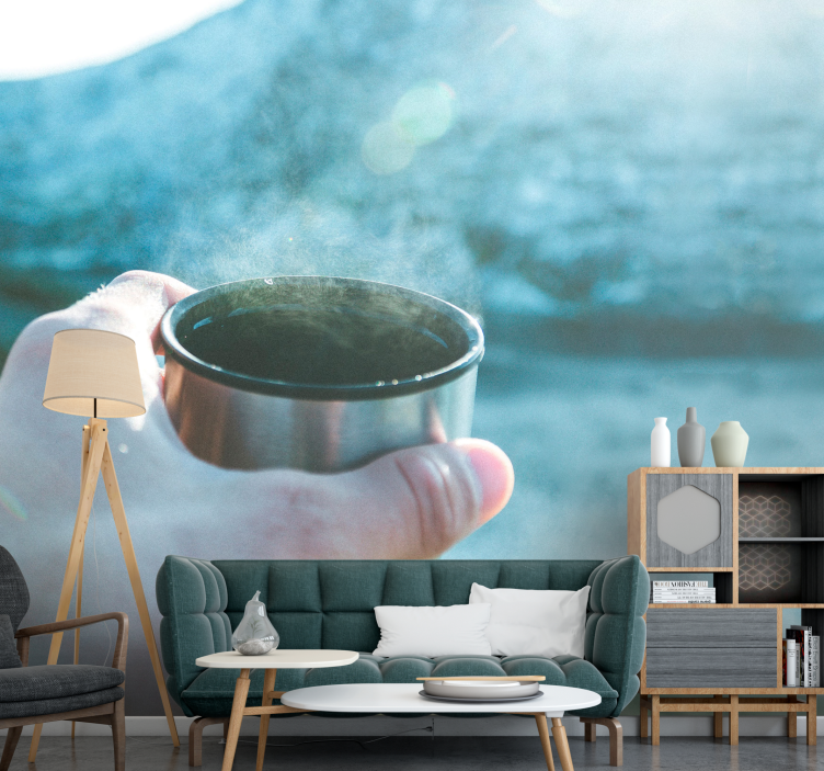 Fototapeta ludzie trzymający napój - TenStickers