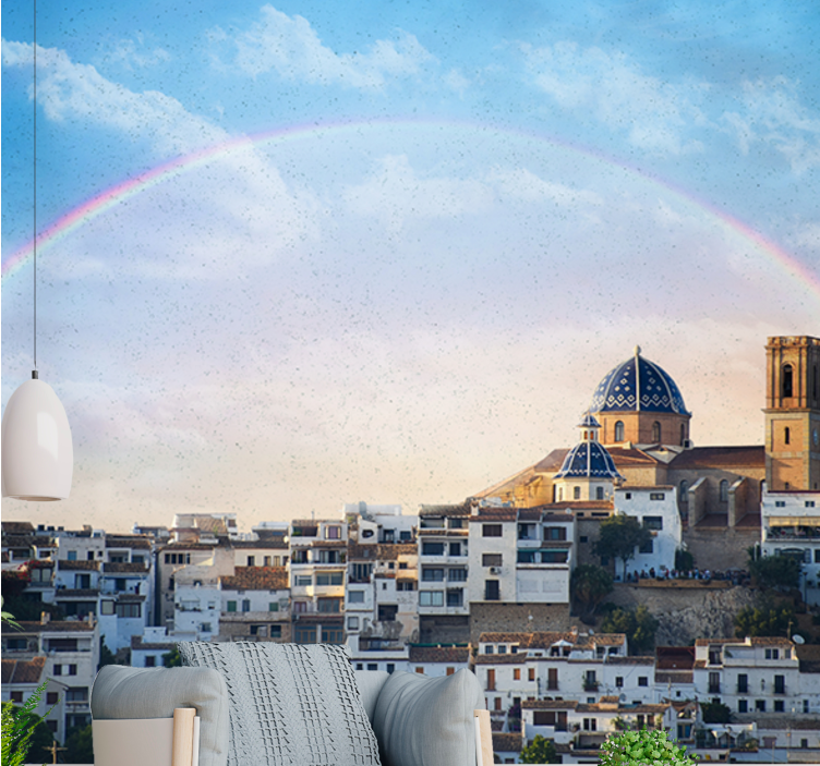 Fototapeta miasto architektura nadmorskiego miasteczka - TenStickers