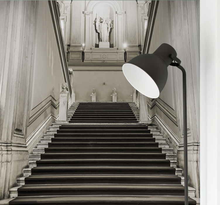 Fototapeta miasto architektura schodów - TenStickers