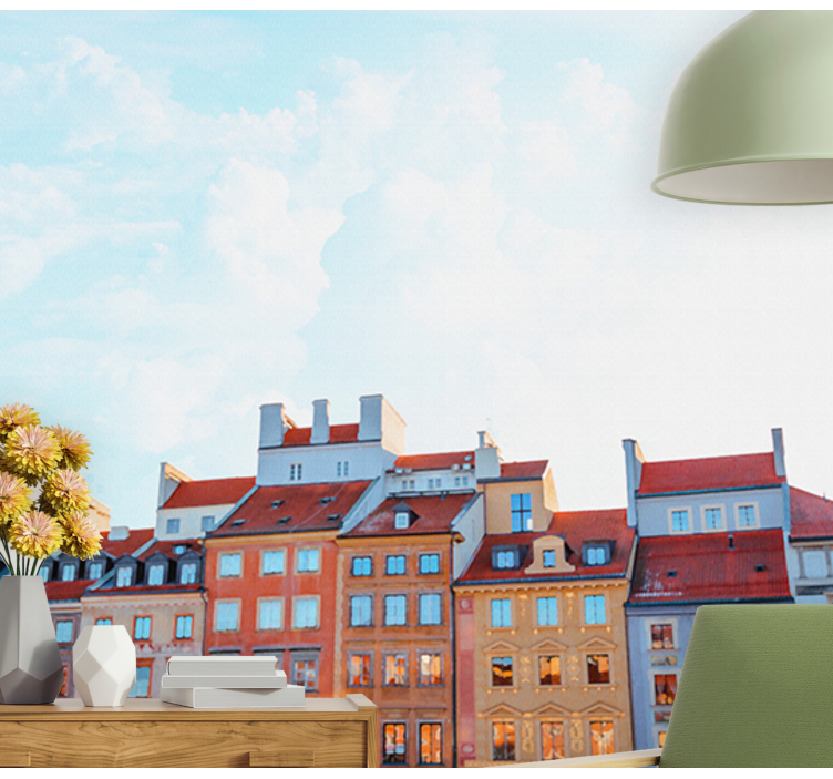 Fototapeta miasto kolorowy pejzaż miejski - TenStickers