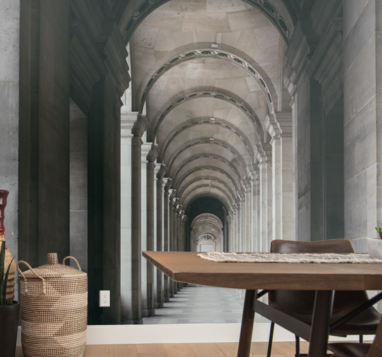 Fototapeta miasto perspektywa architektonicznych łuków - TenStickers