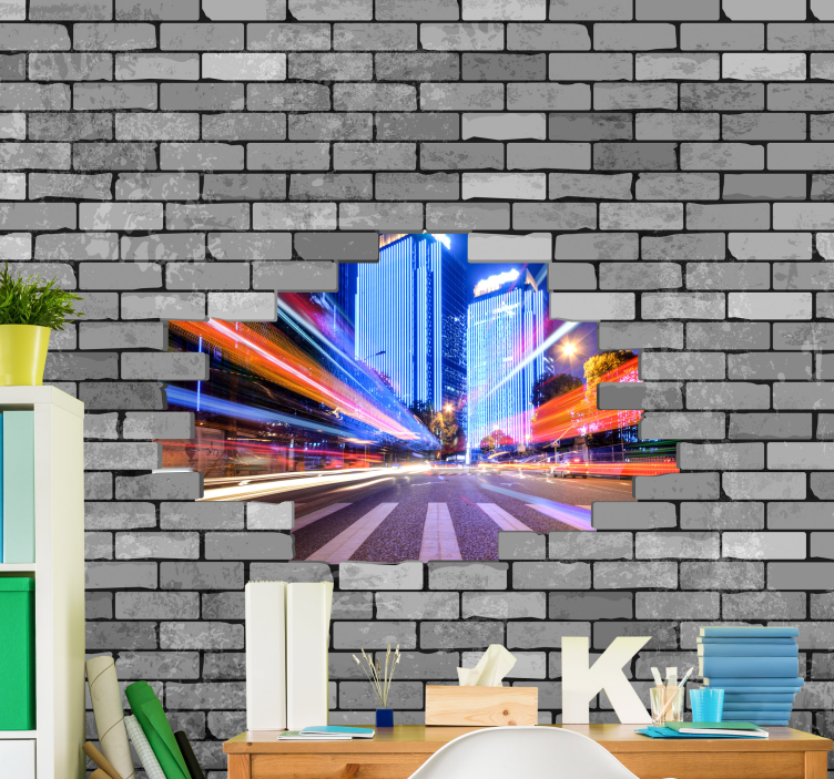 Fototapeta miasto tętniąca życiem scena miasta - TenStickers