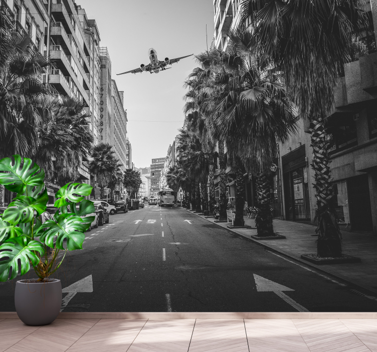 Fototapeta miasto widok z lotu ptaka - TenStickers