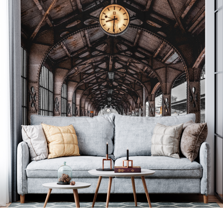 Fototapeta miasto zegarowa stacja Łuk - TenStickers