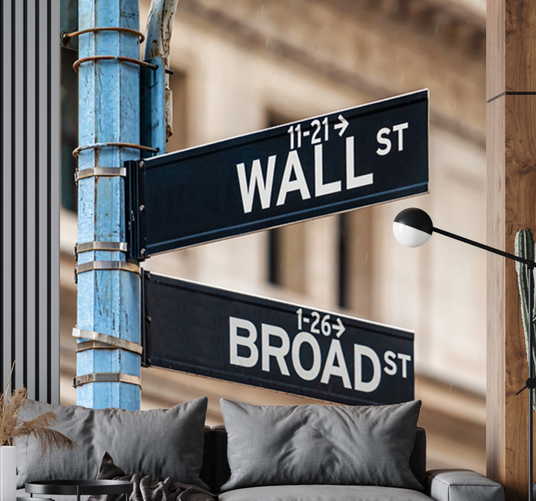Fototapeta miasto znak wall street - TenStickers