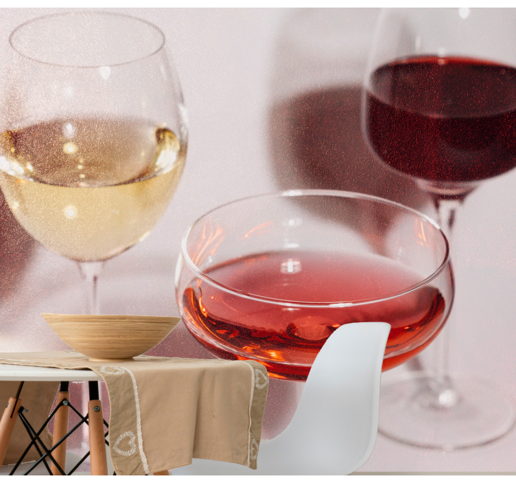 Fototapeta muzyka eleganckie kieliszki do wina - TenStickers