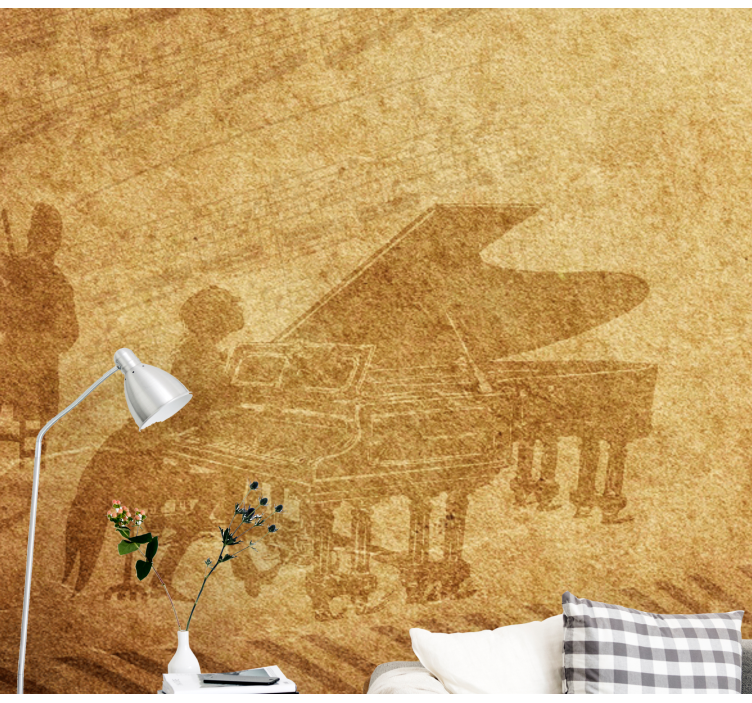 Fototapeta muzyka scena występu fortepianowego - TenStickers