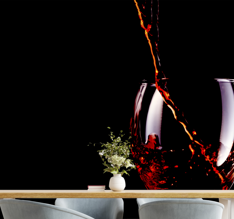 Fototapeta muzyka wylewające się wino - TenStickers