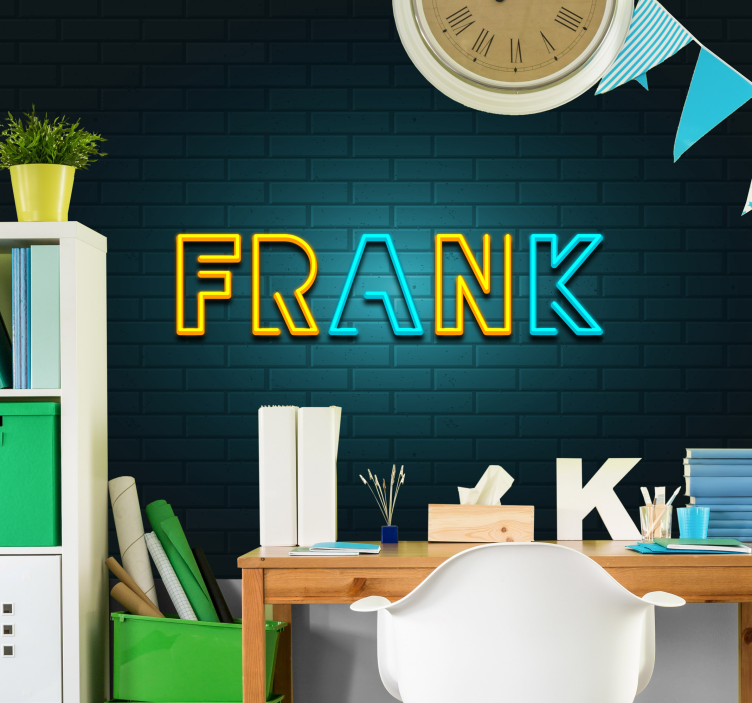 Fototapeta na zamówienie wyświetlacz nazwy neonowej - TenStickers