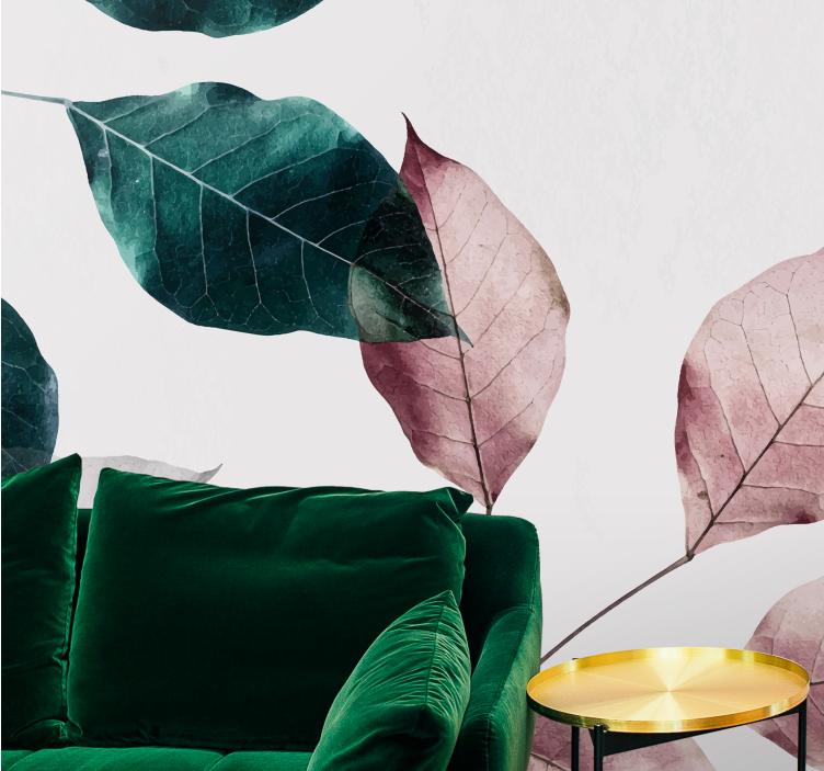 Fototapeta natura eleganckie liście elementy - TenStickers