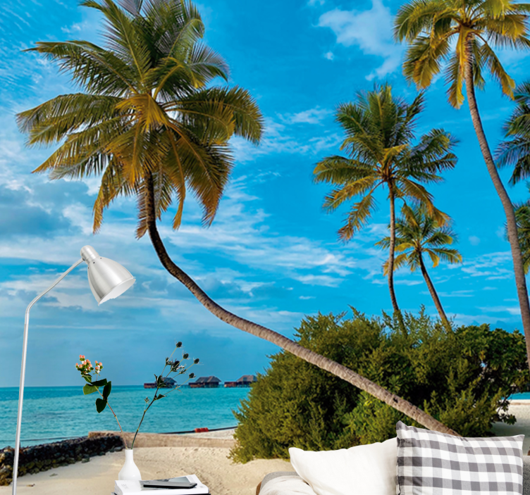 Fototapeta natura krajobraz tropikalnych palm - TenStickers