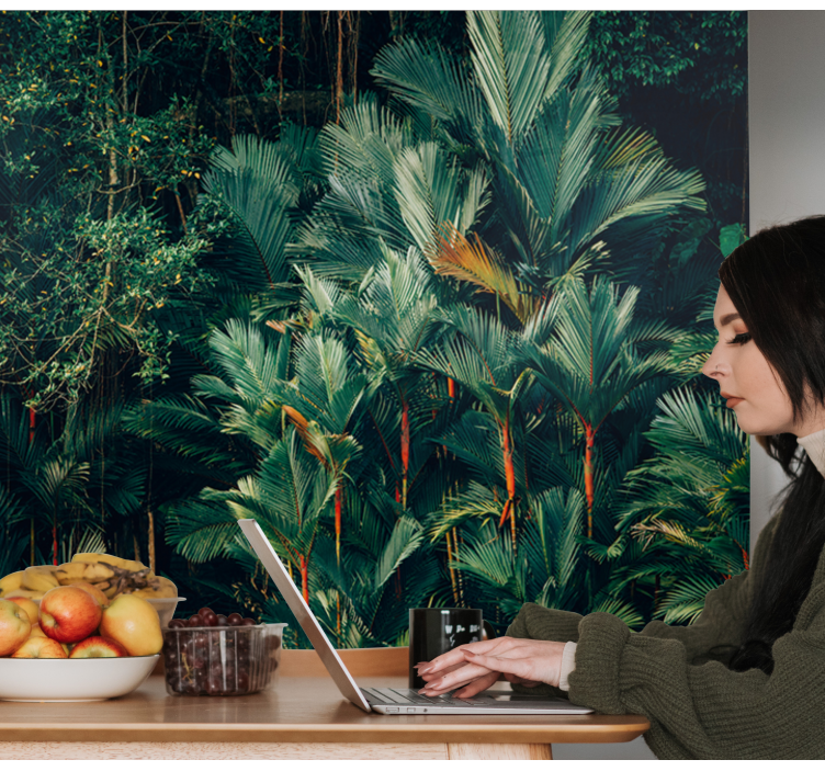 Fototapeta natura liście egzotycznych palm - TenStickers