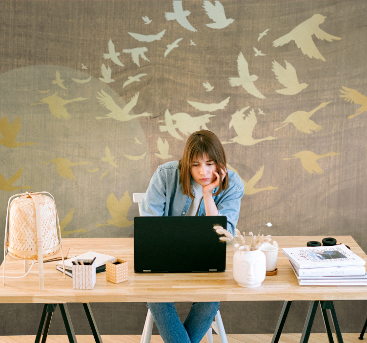 Fototapeta natura ptaki w locie - TenStickers