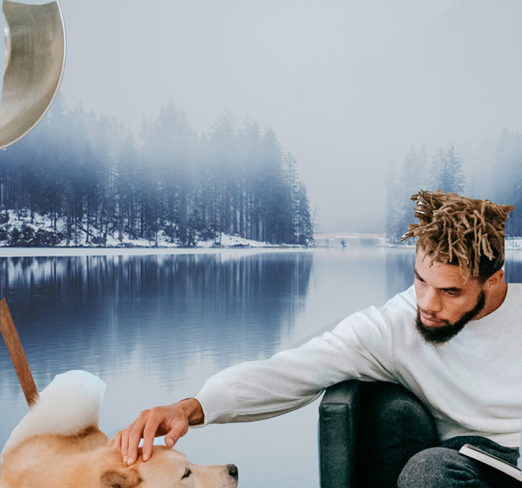 Fototapeta natura spokojny krajobraz nad jeziorem - TenStickers