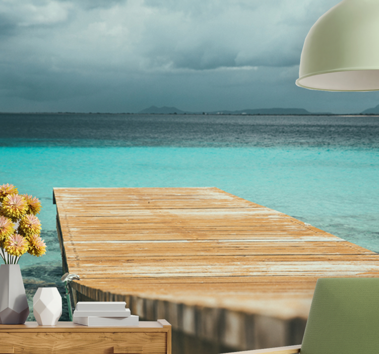 Fototapeta natura spokojny molo nadmorskie - TenStickers