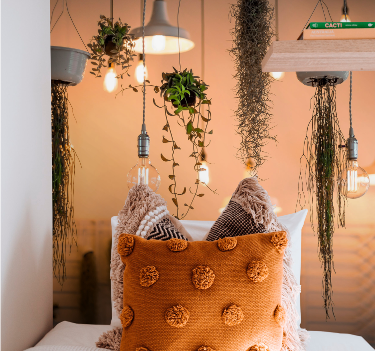 Fototapeta natura z wiszącymi akcentami zieleni - TenStickers