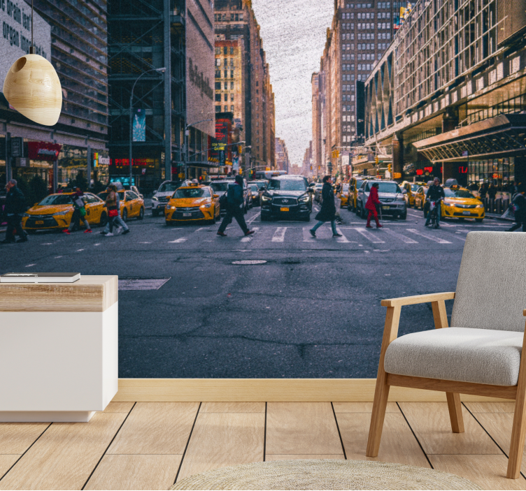 Fototapeta nowy jork ruchliwa ulica w nowym jorku - TenStickers