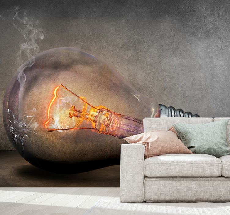 Fototapeta do salonu spalona żarówka - TenStickers