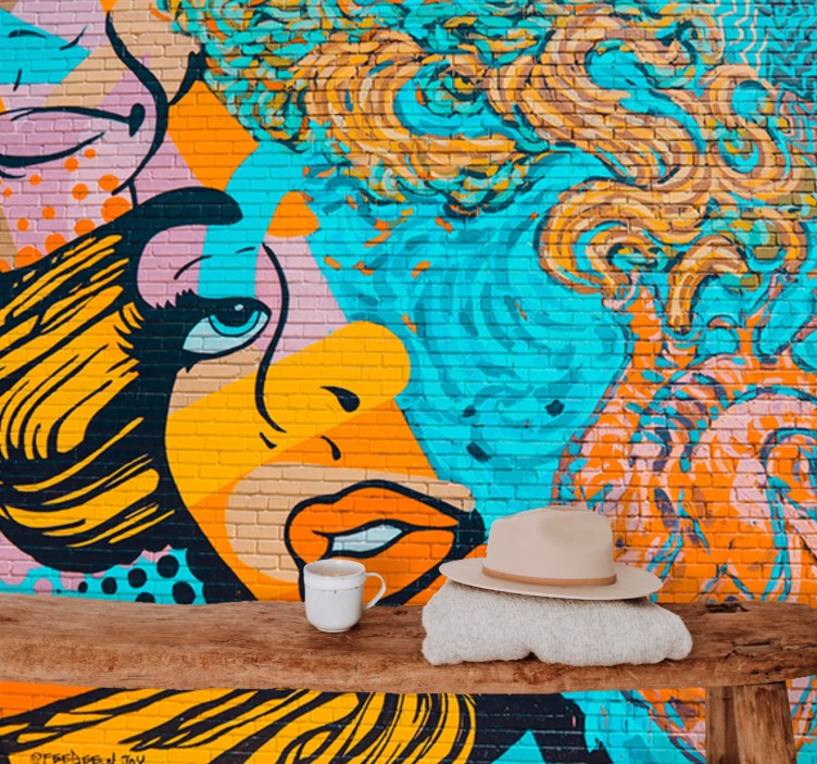 Fototapeta street art kolorowa ekspresja miejska - TenStickers