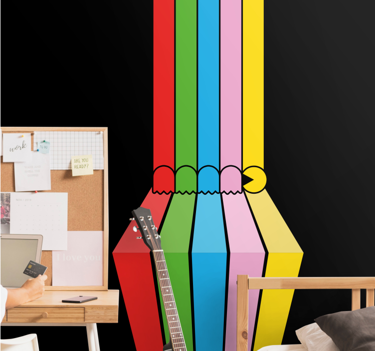 Fototapeta street art kolorowe pociągnięcia ołówkiem - TenStickers