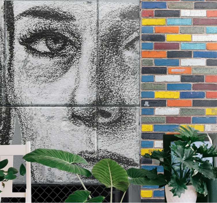 Fototapeta street art unikalny portret miejski - TenStickers