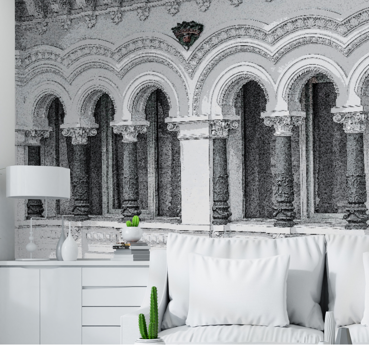 Fototapeta sztuka klasyczna detal architektonicznych łuków - TenStickers