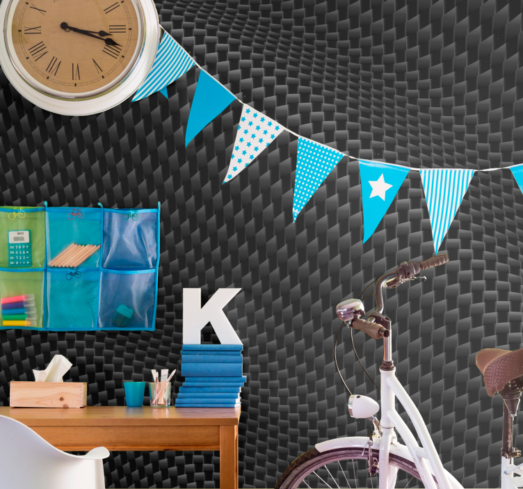 Fototapeta tekstury i wzory czarne teksturowane wzory - TenStickers