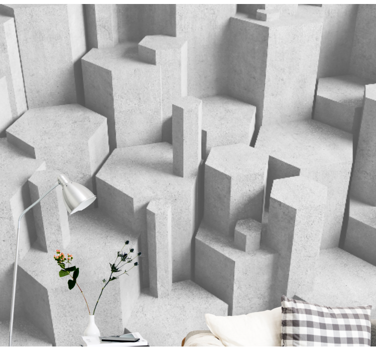 Fototapeta tekstury i wzory kształty geometryczne betonowe - TenStickers
