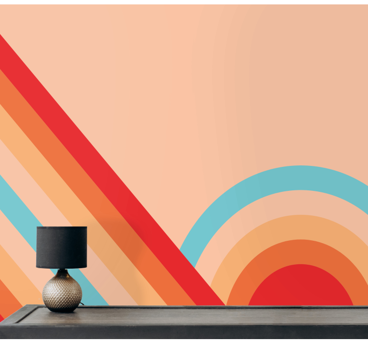 Fototapeta tekstury i wzory w stylu retro geometrycznym - TenStickers