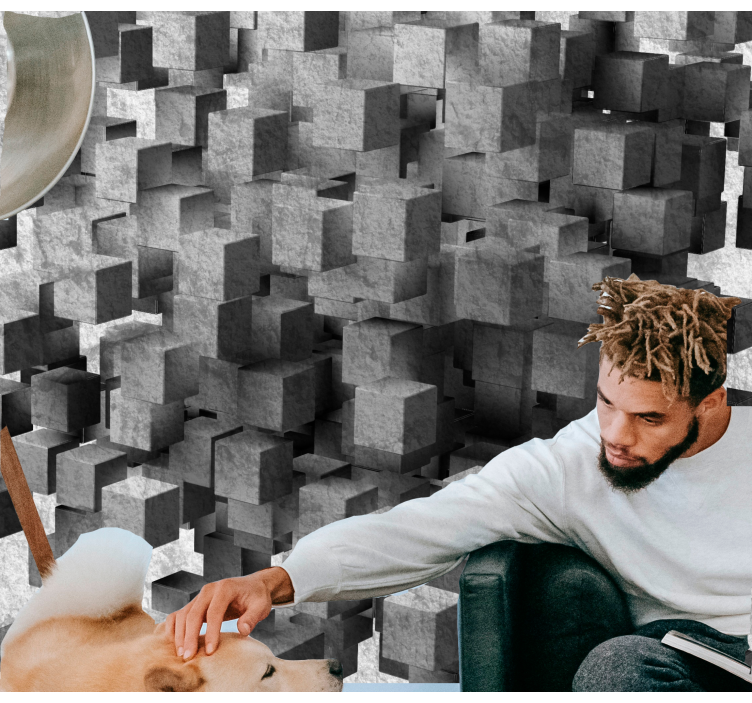 Fototapeta tekstury i wzory wzór sześcienny - TenStickers