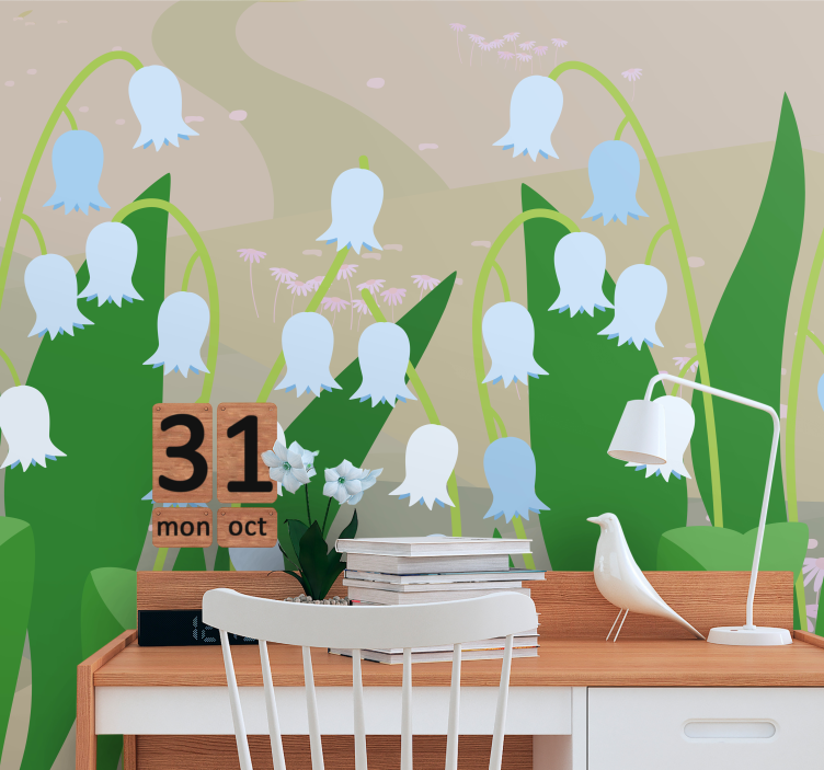 Fototapeta w kwiaty delikatne kwiatowe motywy - TenStickers