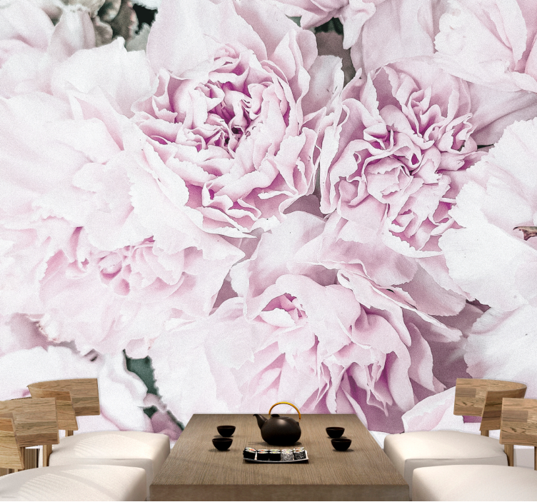 Fototapeta w kwiaty delikatne różowe kwiaty - TenStickers