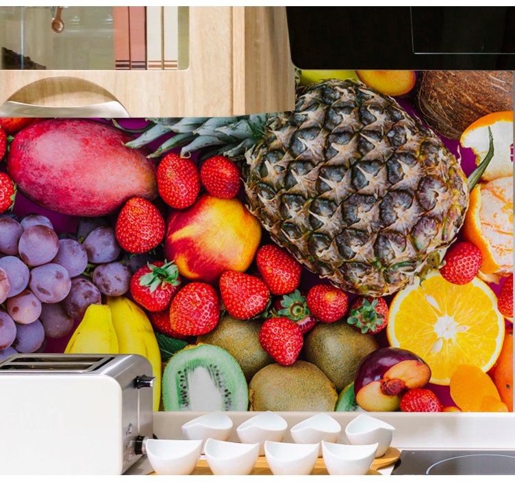 Fototapeta w kwiaty soczysta owocowa kompozycja - TenStickers