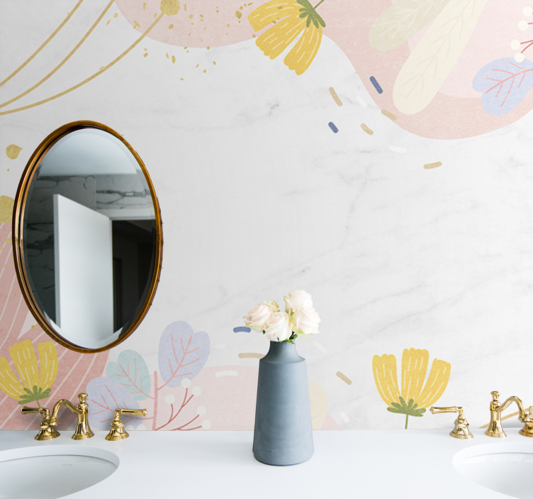 Fototapeta w kwiaty z akcentami floralnymi - TenStickers