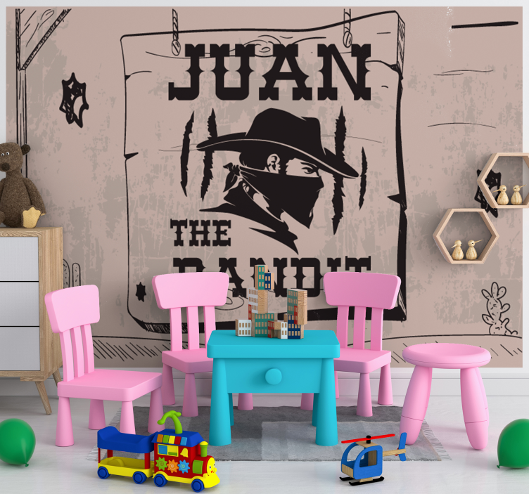 Fototapeta w napisy motyw złodzieja personalizowany - TenStickers