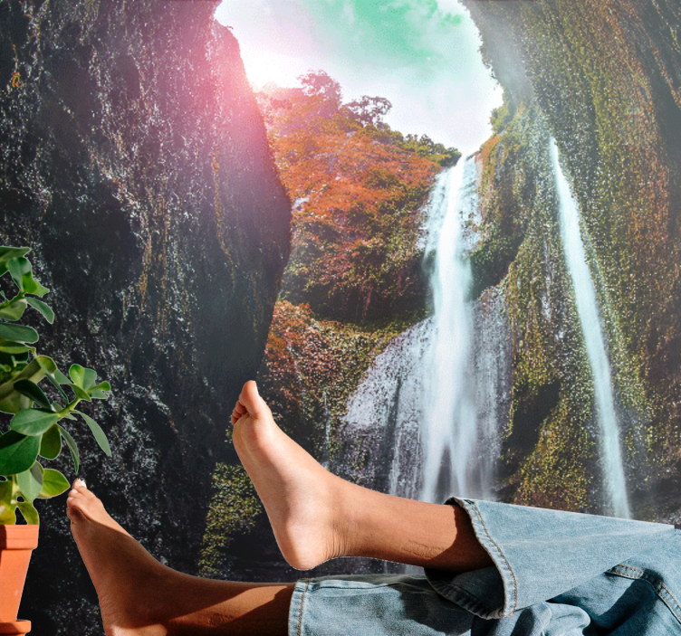 Fototapeta wodospad majestatycznego krajobrazu - TenStickers