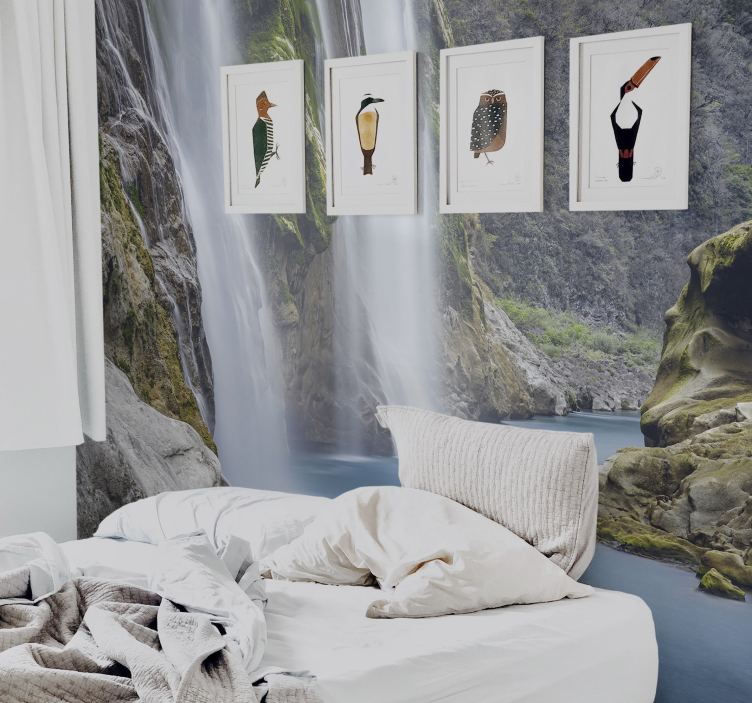 Fototapeta wodospad perspektywa spokojnego wodospadu - TenStickers