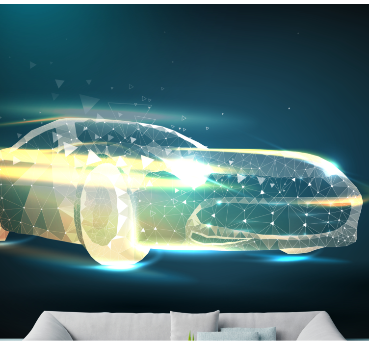 Fototapeta z pojazdami w geometrycznym ruchu - TenStickers