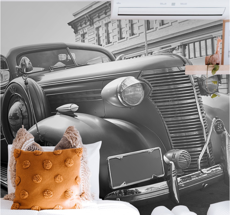 Fototapeta z pojazdami wystawa klasycznych aut - TenStickers