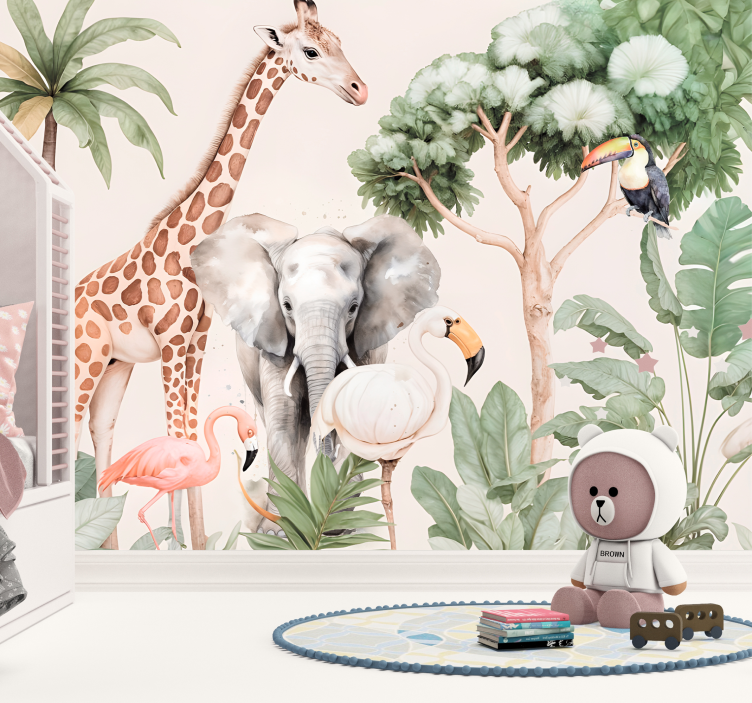 Fototapeta ze zwierzętami krajobraz sawanny - TenStickers