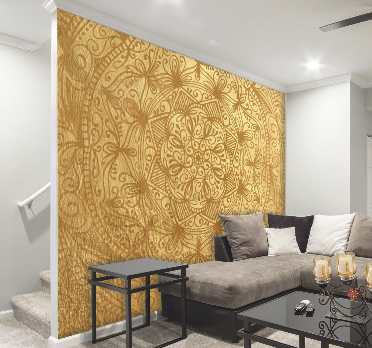 Fototapeta złota mandala - TenStickers