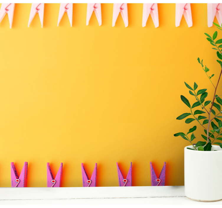 Fototapeta zwierzęta kolorowy ekspozytor na klamerki - TenStickers