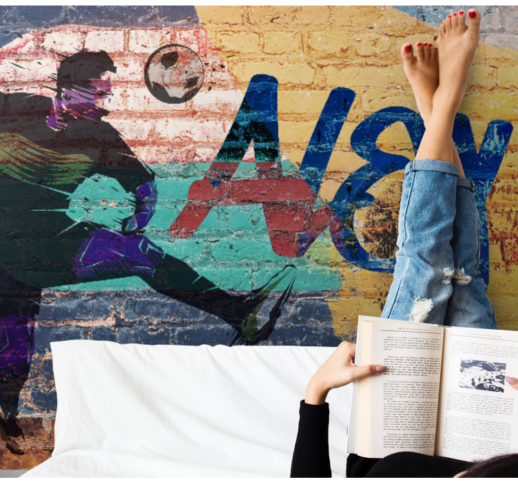 Fototapeta dla nastolatków piłkarskie graffiti - TenStickers