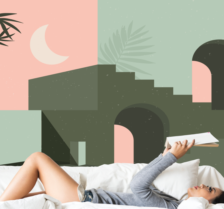 Nowoczesna fototapeta abstrakcyjna kompozycja geometryczna - TenStickers