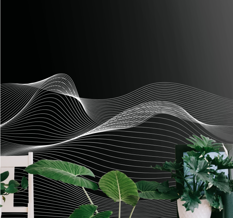 Nowoczesna fototapeta eleganckie, płynne linie - TenStickers