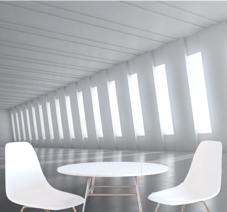 Tapeta 3d minimalistyczna jasna przestrzeń - TenStickers